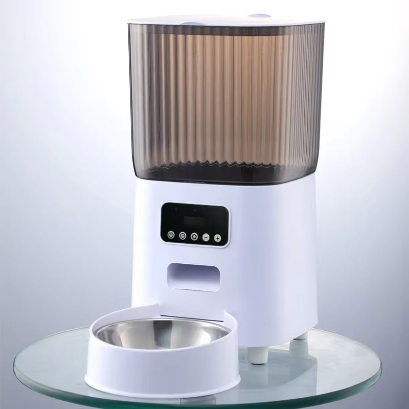 5L Smart Automatic Pet Feeder with Camera, WiFi Timer, and Stainless Steel Bowl (No 5V 2A Plug Included)