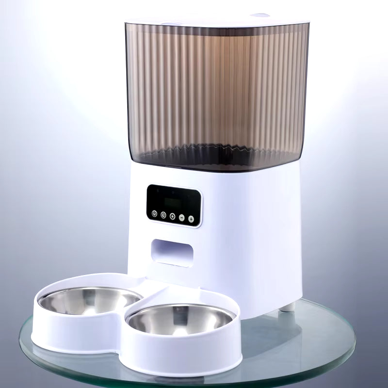 5L Smart Automatic Pet Feeder with Camera, WiFi Timer, and Stainless Steel Bowl (No 5V 2A Plug Included)