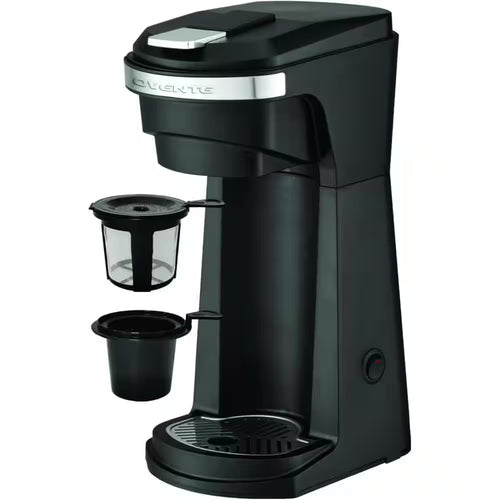 1-Cup 2-in-1 Single Serve Coffee Maker - Automatic Compact Mini Espresso Machine in Black CMK42B