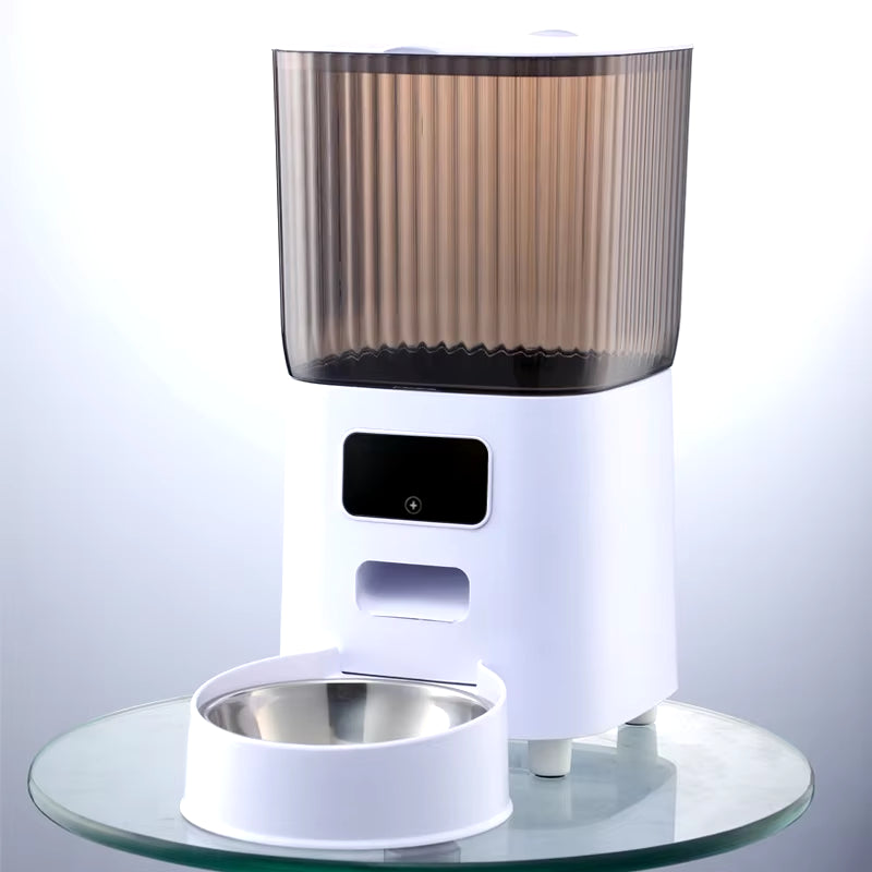 5L Smart Automatic Pet Feeder with Camera, WiFi Timer, and Stainless Steel Bowl (No 5V 2A Plug Included)